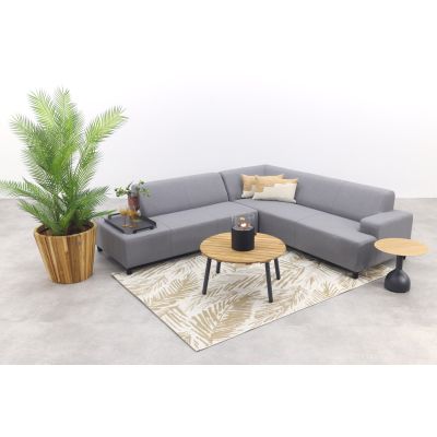 Malaga/Mindo - hoekbank loungeset chaise longue - lichtgrijs