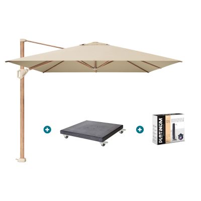 Platinum Challenger Premium T1 4x3 m - Champagne Teak met Modena voet en hoes