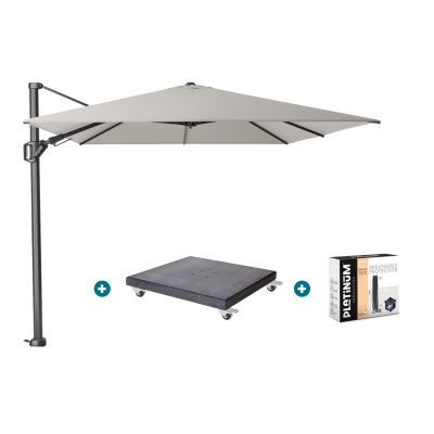 Platinum Challenger Premium T2 3.5x2.6 m - Manhattan Grey met Modena voet en hoes