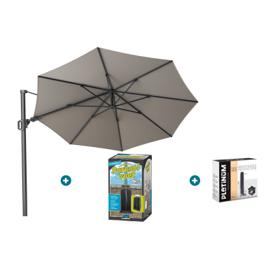 Platinum Challenger T2 premium - 3,5 m. Manhattan Grey - met ingraafvoet en hoes