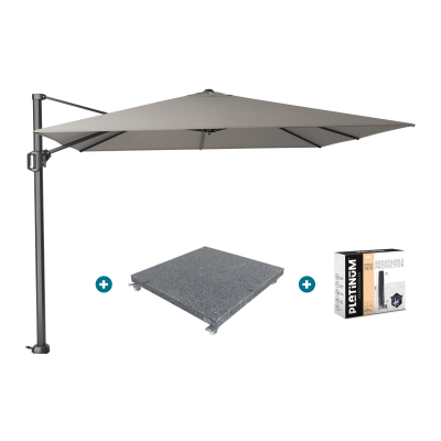 Platinum Challenger Premium T1 3x3 m - Manhattan Grey met voet en hoes