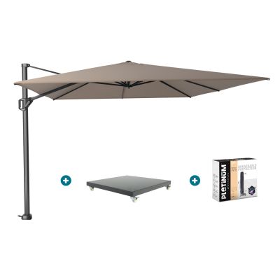 Platinum Challenger Premium T1 4x3 m - Havanna Taupe met Marbella voet + hoes