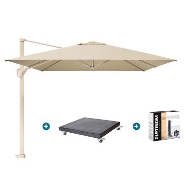 Platinum Challenger Premium T1 4x3 m - Champagne Sandstone met Modena voet en hoes