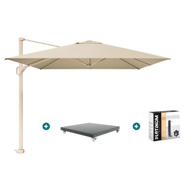 Platinum Challenger Premium T1 4x3 m - Champagne Sandstone met Marbella voet en hoes