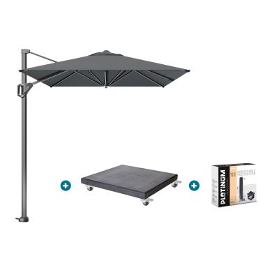 Platinum Voyager zweefparasol T1 3x2 m. - Antraciet met Modena voet en hoes
