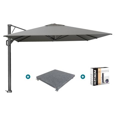 Platinum Beaufort Premium 3,2x3,2 m - Manhattan grey met voet en hoes