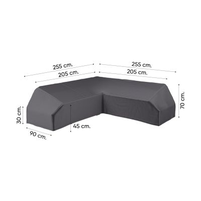 Platinum Aerocover platform loungesethoes 255x255 cm.
