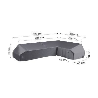 Platinum Aerocover platform loungesethoes 325x255 cm - Rechts