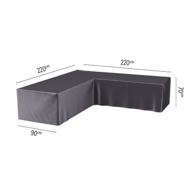 Platinum Aerocover loungesethoes L-vorm 220x220 cm.