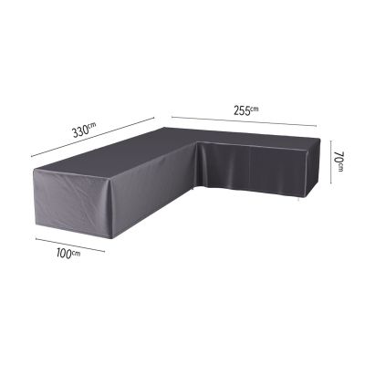 Platinum Aerocover loungesethoes L-vorm 330x255 cm - Rechts