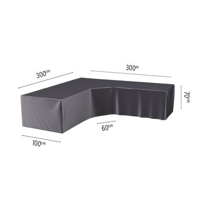 Platinum Aerocover loungesethoes 300x300 cm - L-vorm trapeze