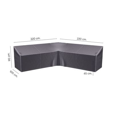 Platinum Aerocover L-vormige lounge-dininghoes - 220x220x65/90 cm.