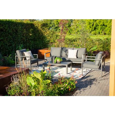 GI Springs stoel-bank loungeset (4-delig) - Antraciet OP=OP