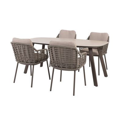 Taste Puglia/Manolo 4-persoons deens ovale tuinset 180x95 cm. - Terre