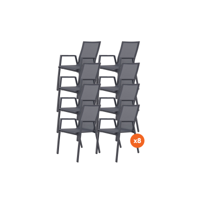 Set van 8 - Atmos stapelbare stoel