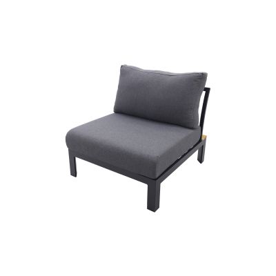 Avalounge center module - aluminium/teak - Op=Op