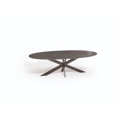 Berlijn granieten tafel - 240 x 120 cm. - diamond blacksatinado