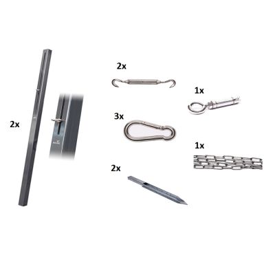 Platinum bevestigingsmaterialen schaduwdoek combinatiepakket 2