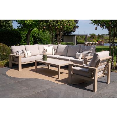 Verano/Atlanta loungeset + loungestoel (6-delig) - Latte
