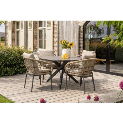 Julia/Dublin ronde tuinset - 5-delig - 120 cm.