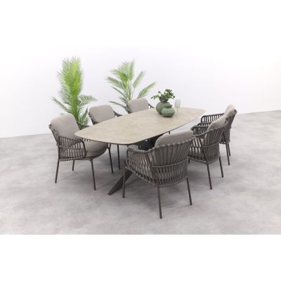 4SO Capalbio/Prado deens ovale tuinset (7-delig) - Terre