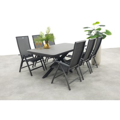 Hartman Valentino/Montreal verstelbare tuinset met uitschuifbare tuintafel