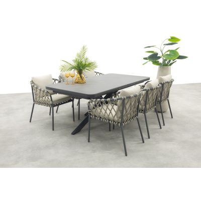 Sara/Montreal tuinset met uitschuifbare tuintafel - 6 persoons