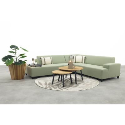 Malaga/Mindo - hoekbank loungeset chaise longue - green