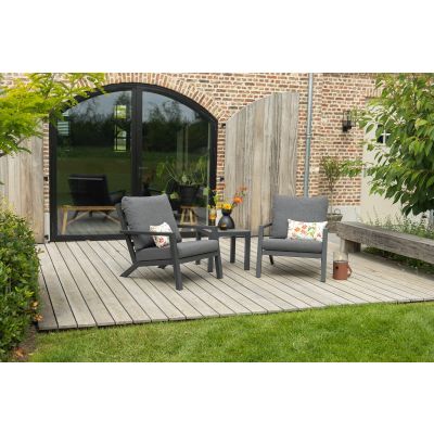 Atlanta loungestoelen set + bijzettafel - 3-delig
