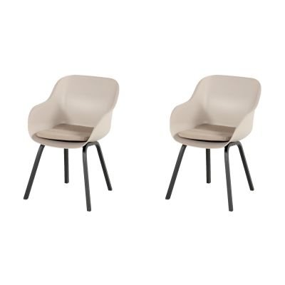 Set van 2 - Hartman Le Soleil Element dining armstoel - Soft Taupe/Black