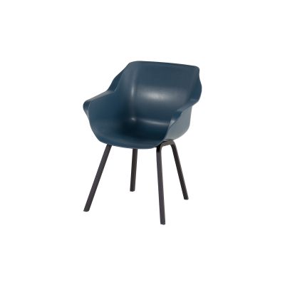 Hartman Sophie Element dining armstoel - Steel Blue - Alu poot