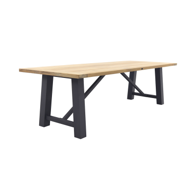 Keltex tuintafel - teak/aluminium - antraciet - 265x101 cm. 