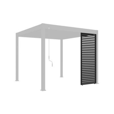 Louvre scherm - 130 centimeter - horizontaal - antraciet 