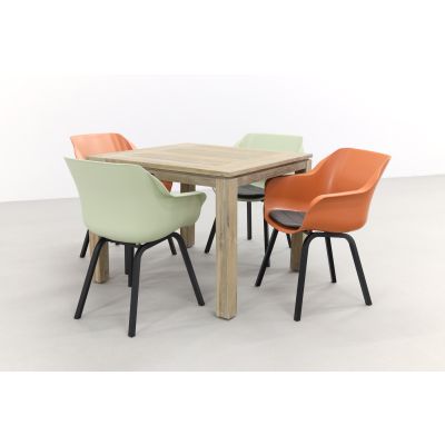 Hartman Sophie tuinstoel terra & french/Rome grey 100 cm. - 5-delig