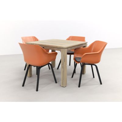 Sophie tuinstoel Terra/Rome grey 100 cm. - tuinset 5-delig