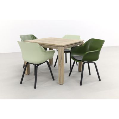 Hartman Sophie tuinstoel Moss & french/Rome grey 100 cm. - 5-delig