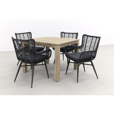 Jasmine black/Rome grey 100 cm. - tuinset 5-delig