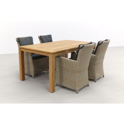 Mante Dessert/Rome brown 170 cm. tuinset - 5-delig