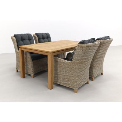 Torino - Dessert / Rome teak 170 cm. - Brown - Tuinset