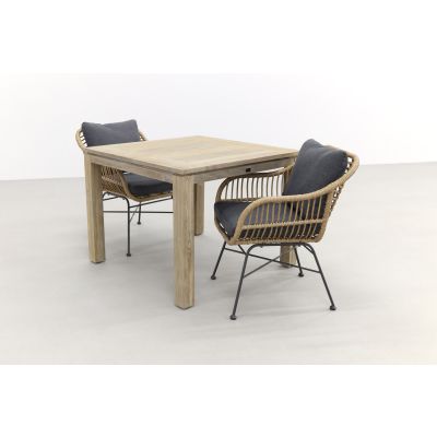 Margriet Naturel/Rome grey 100 cm. - tuinset 3-delig