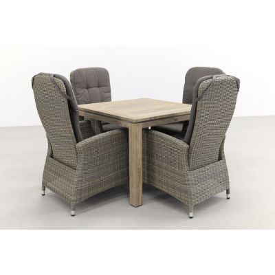 Memphis/Rome grey 100 cm. - tuinset 5-delig - verstelbaar