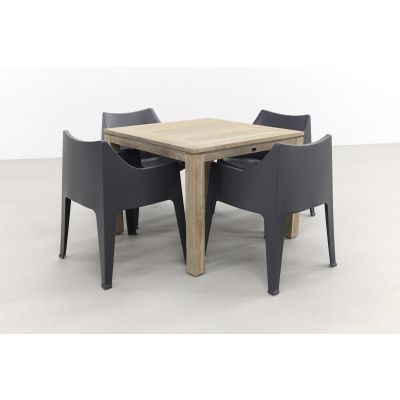 Coccolona antraciet/Rome grey 100 cm. - tuinset 5-delig