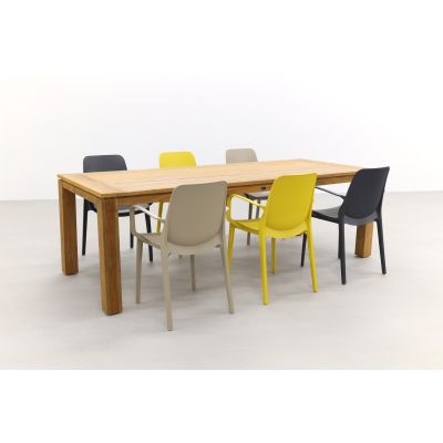 Scab Ginevra geel/taupe/antraciet / Rome brown 240 cm. tuinset – 7-delig