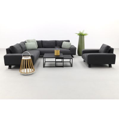 Barcelona/Royalty Sunbrella loungeset - Sooty - 5-delig incl. loungestoel 