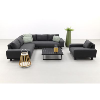 Barcelona/Cuba Sunbrella loungeset - Sooty - 4-delig - incl. loungestoel