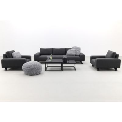 Barcelona/Royalty Sunbrella stoel-bank loungeset - Sooty - 5-delig