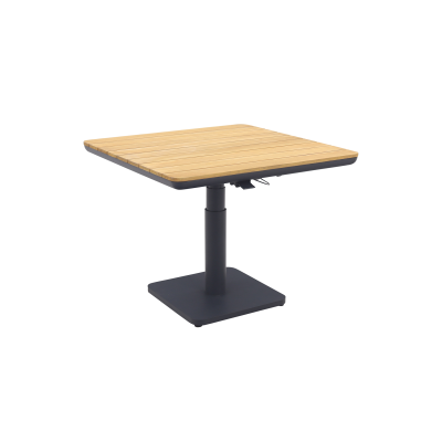 Medina up&down tafel 90x90 cm. - Royal Grey/Teak