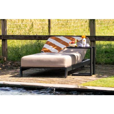 Mexico ligbed 200x85 cm. + bijzettafel - Sunbrella/Taupe