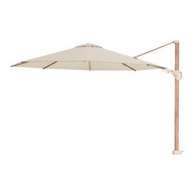 Platinum Challenger Zweefparasol T2 premium - 3,5 m. rond - Champagne Teak