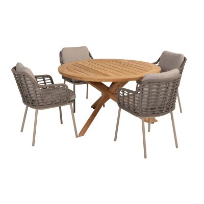 Taste Puglia/Prado ronde tuinset - Teak Ø130 cm.